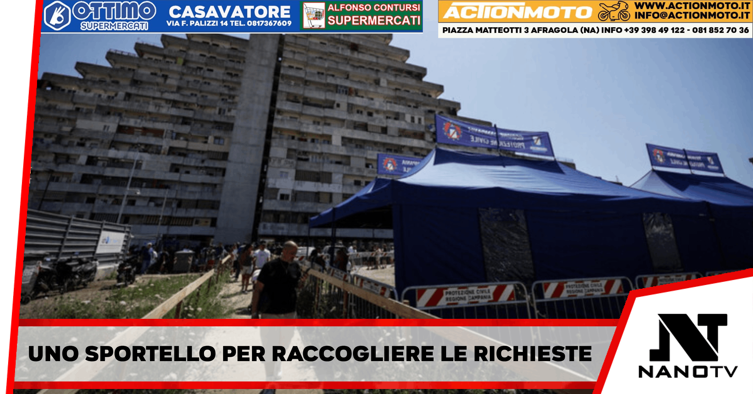 Crollo di Scampia – Al via domani giovedì 1 agosto lo sportello per l’accesso al contributo sociale del Comune