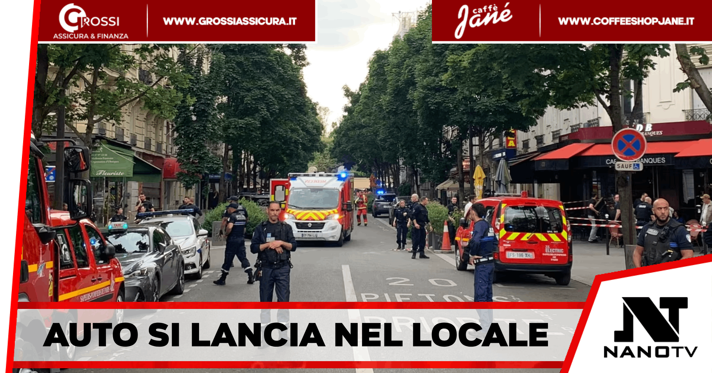 Parigi – Auto piomba sui tavolini di un bar, un morto e diversi feriti, 3 in condizioni critiche