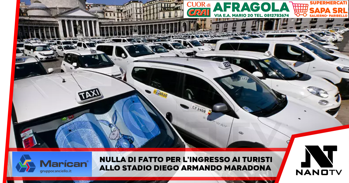 Tassisti a sindaco: “Stadio Maradona sia accessibile ai turisti”