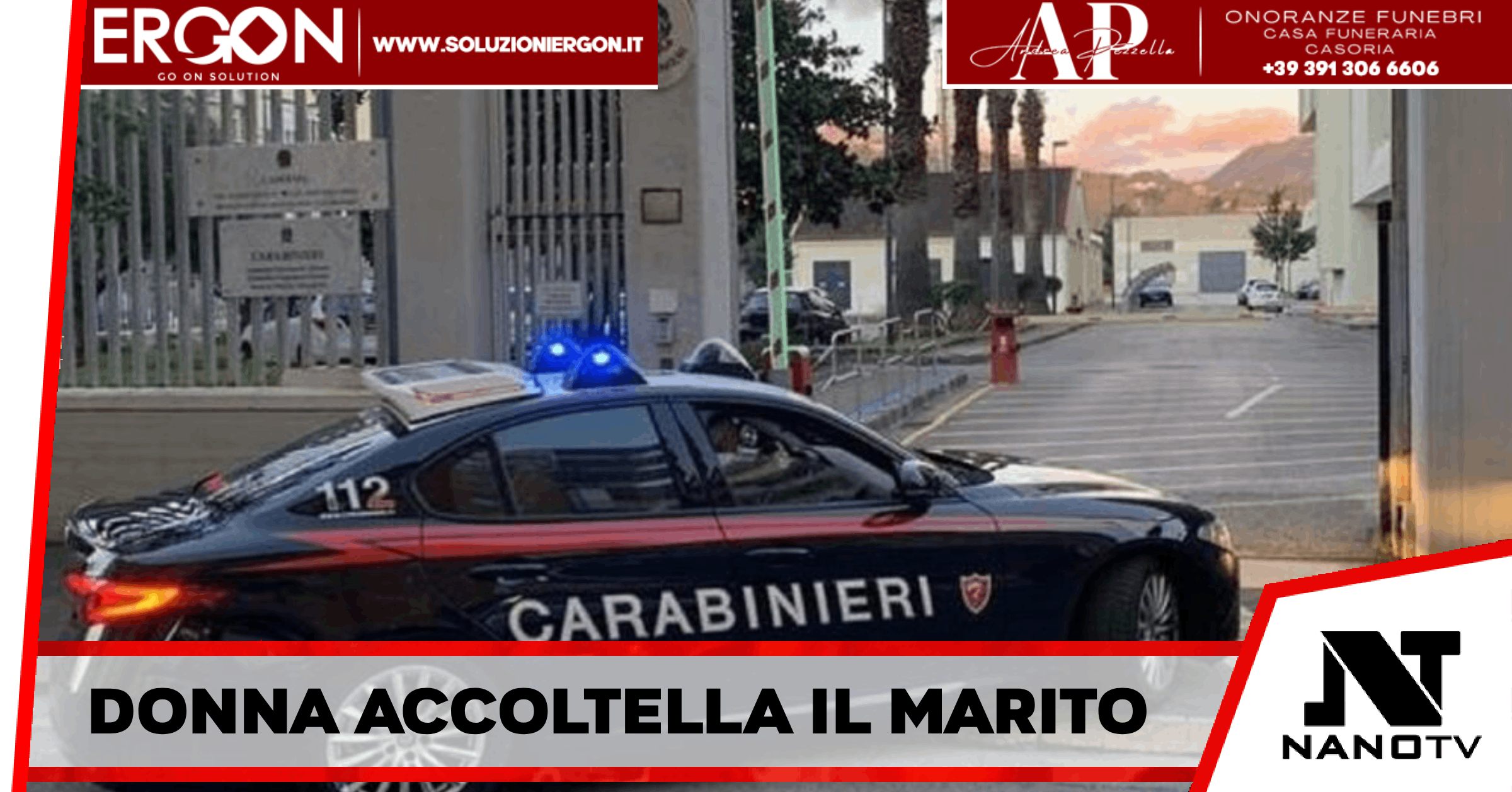 Salerno – Donna 68enne accoltella il marito 77enne, arrestata e condotta in carcere