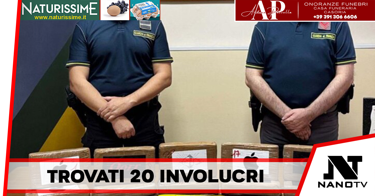 Napoli – Trovati 20 involucri contenenti 22 chilogrammi di concaina contrassegnata dall’immagine cristiana di Gesù