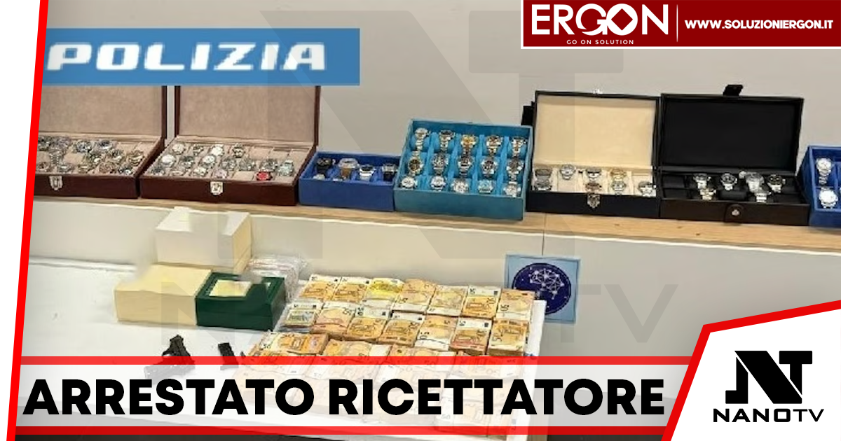 Arrestato a Napoli un ricettatore con un imponente bottino: orologi falsi, armi e contante
