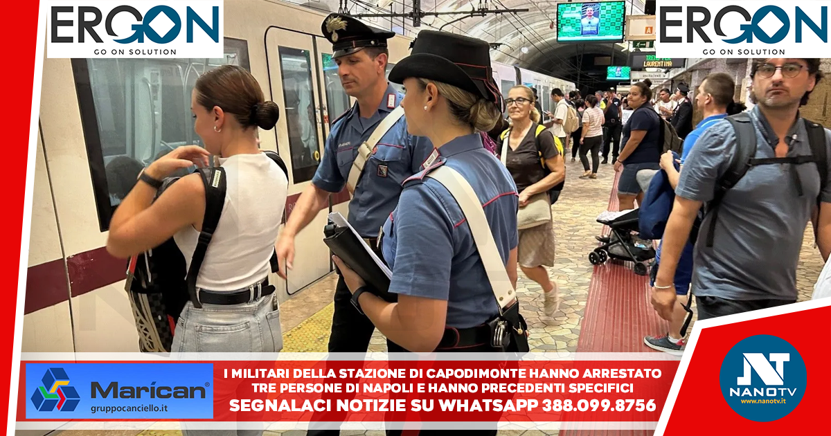 Lotta ai borseggiatori, tre arresti dei Carabinieri Bloccati dopo ave derubato un turista francese a Napoli