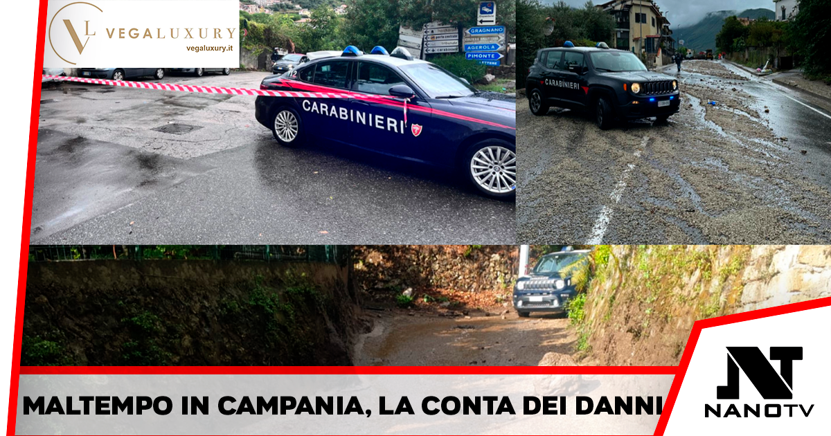 Maltempo, i danni in Campania: frane e autovetture trascinate dalla pioggia. Disagi sulle isole