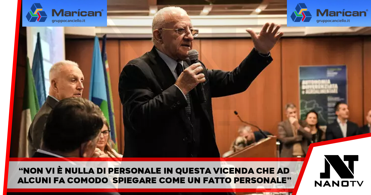 De Luca, mi ricandido per non far tornare la Campania indietro