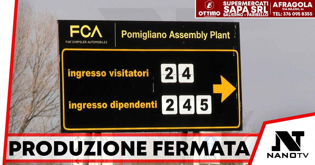 Produzione fermata a Pomigliano: il blocco di mercoledì 2 ottobre