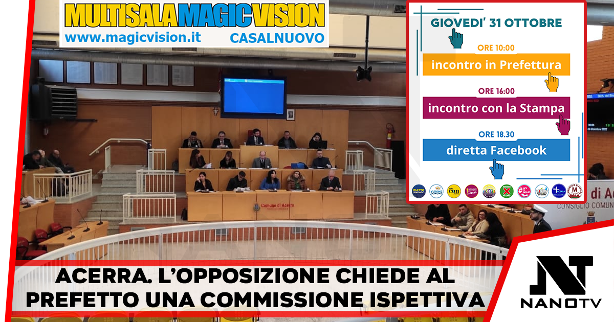 Acerra, Coalizione Civica dal Prefetto per chiedere commissione ispettiva sull’amministrazione