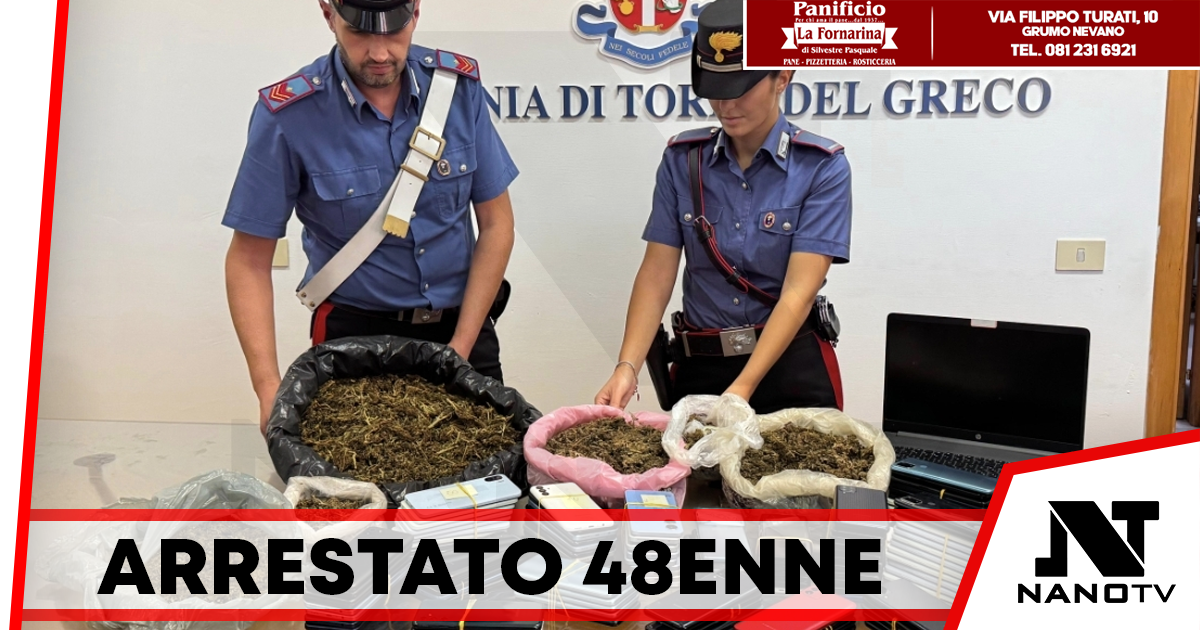Scoperta choc a Torre del Greco: arrestato 48enne con chili di droga e animali protetti