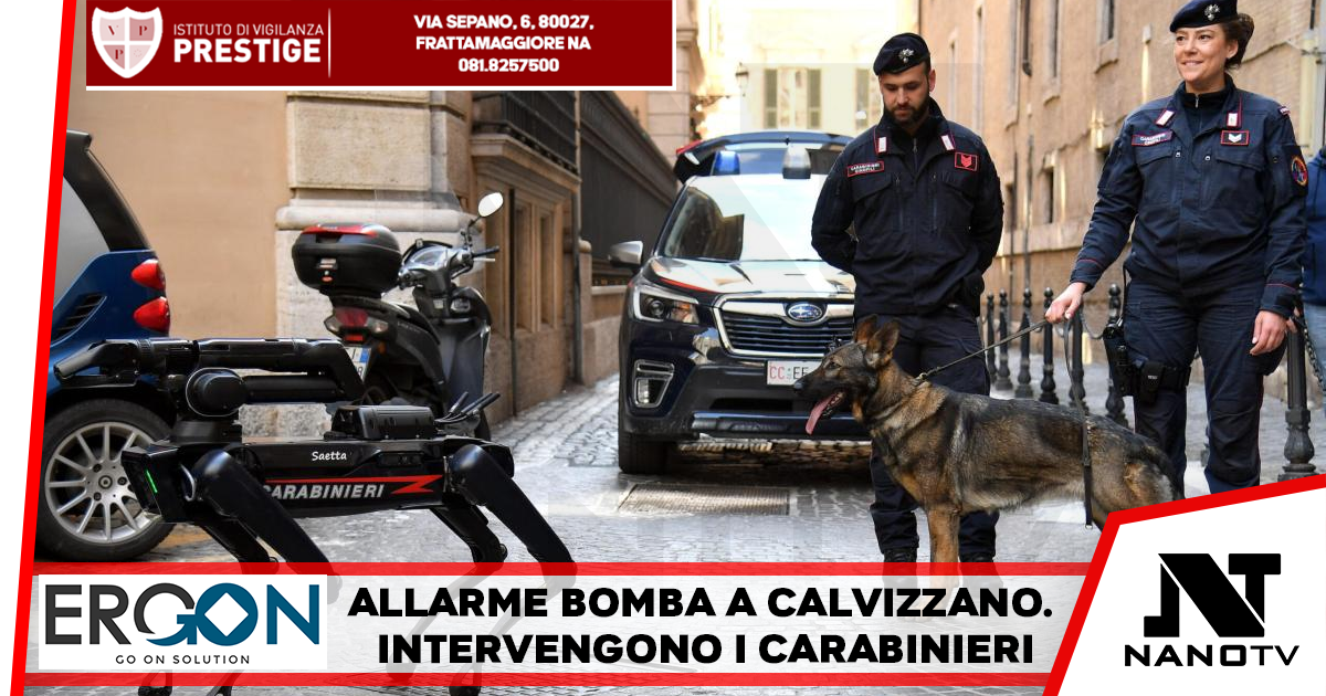 Allarme bomba a Calvizzano: su una panchina un vecchio telefono, una radiolina e fogli con lo schema di un ordigno.
