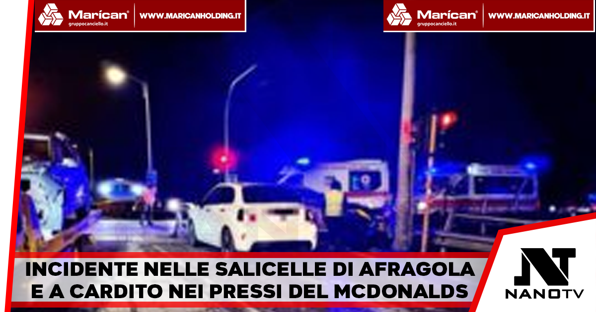 Afragola-Cardito. Due incidenti stasera a poche centinaia di metri