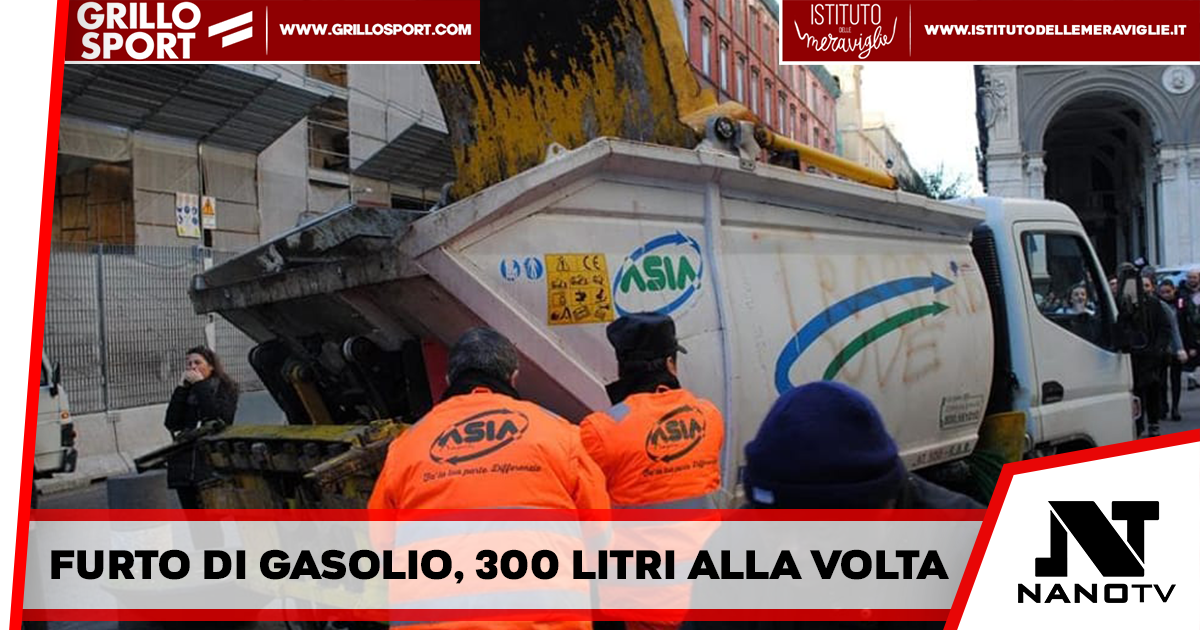 Napoli – Un dipendente della società ASIA avrebbe rubato e sottratto circa 300 litri di gasolio alla volta, ora agli arresti domiciliari