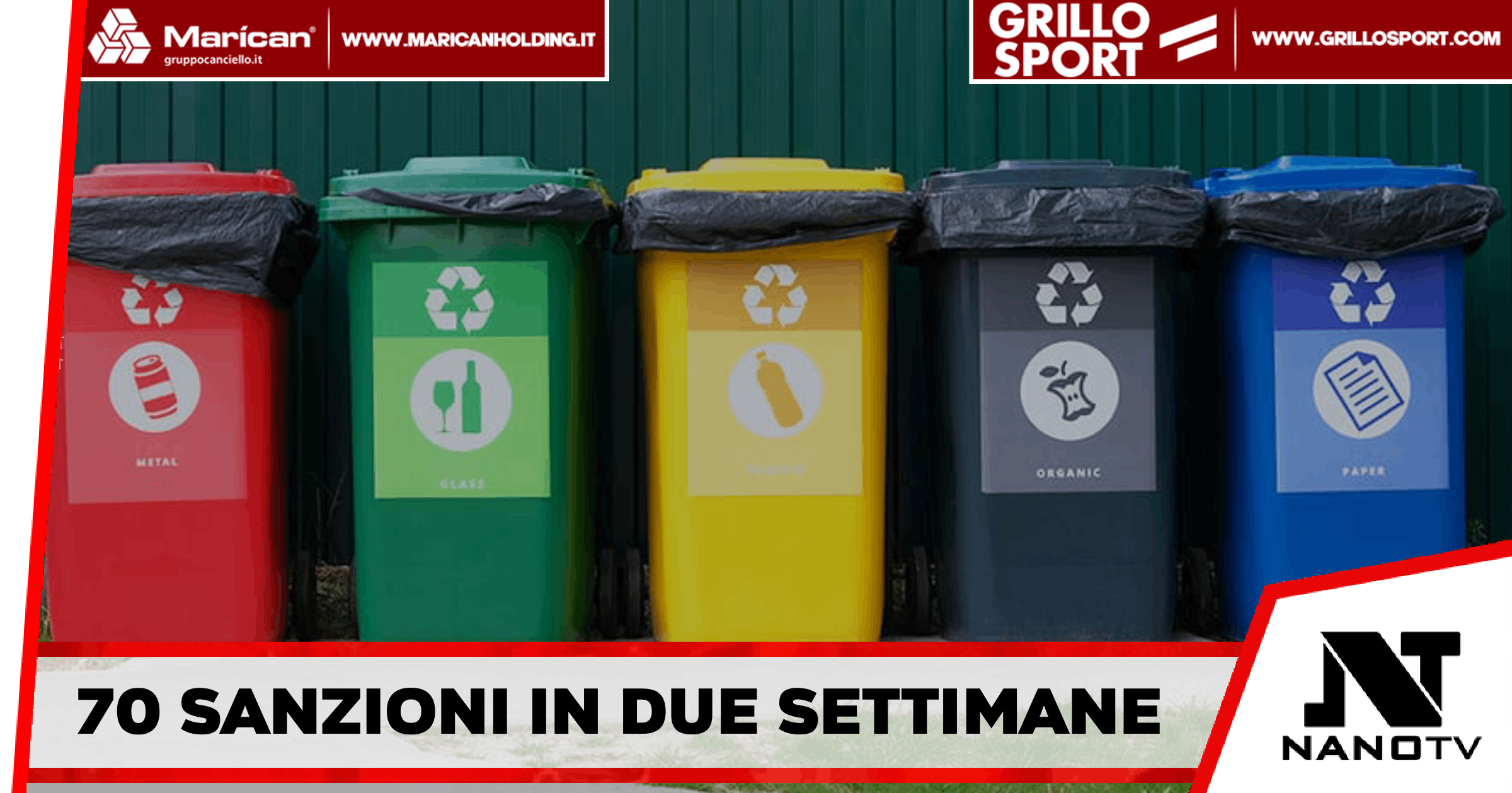 Castel Volturno – 70 sanzioni in due settimane per il mancato rispetto della differenziata