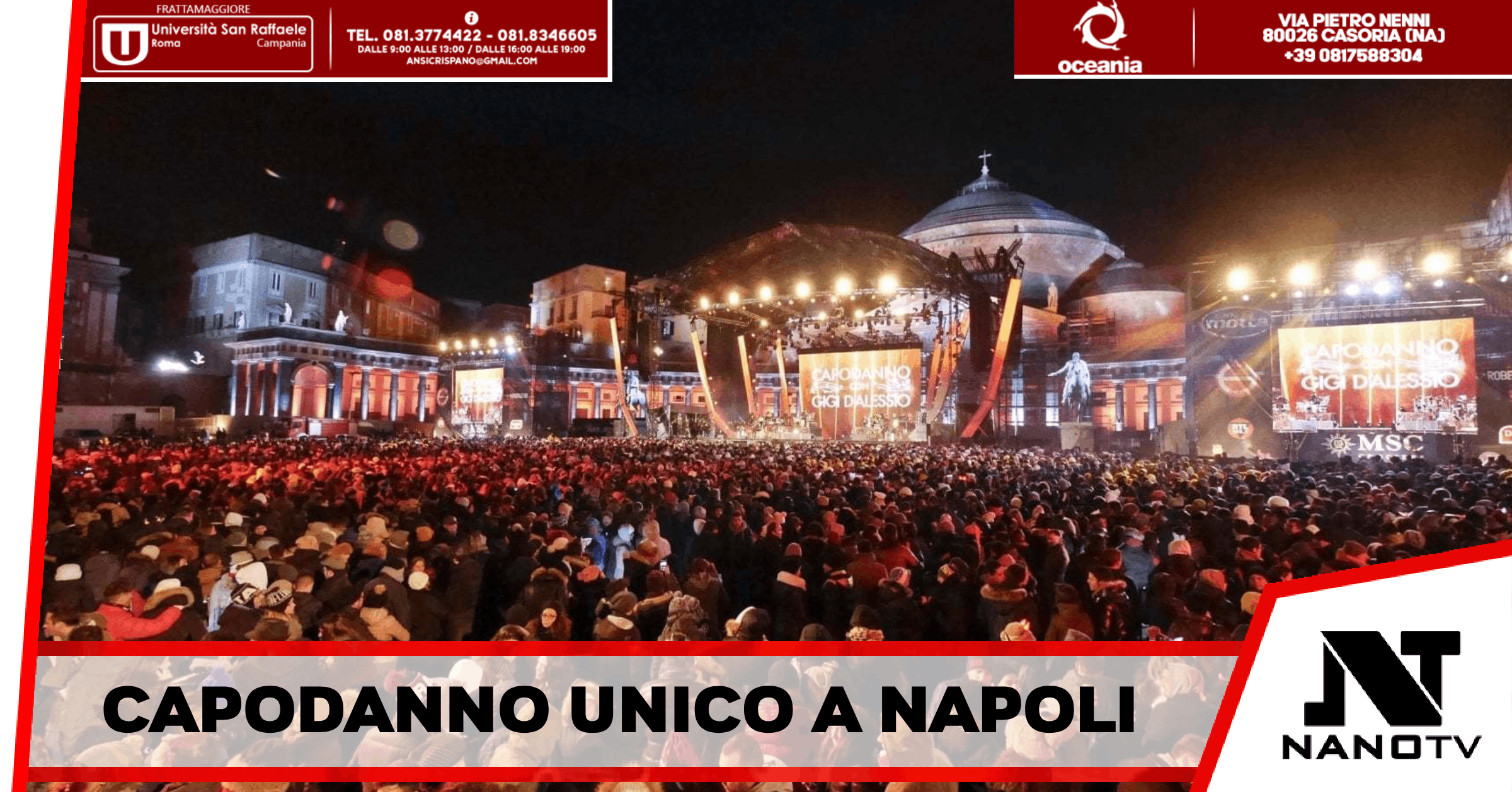 Napoli – Musica e spettacolo per un Capodanno unico con: Loredana Bertè, Sal Da Vinci, Enzo Gragnaniello e Arisa