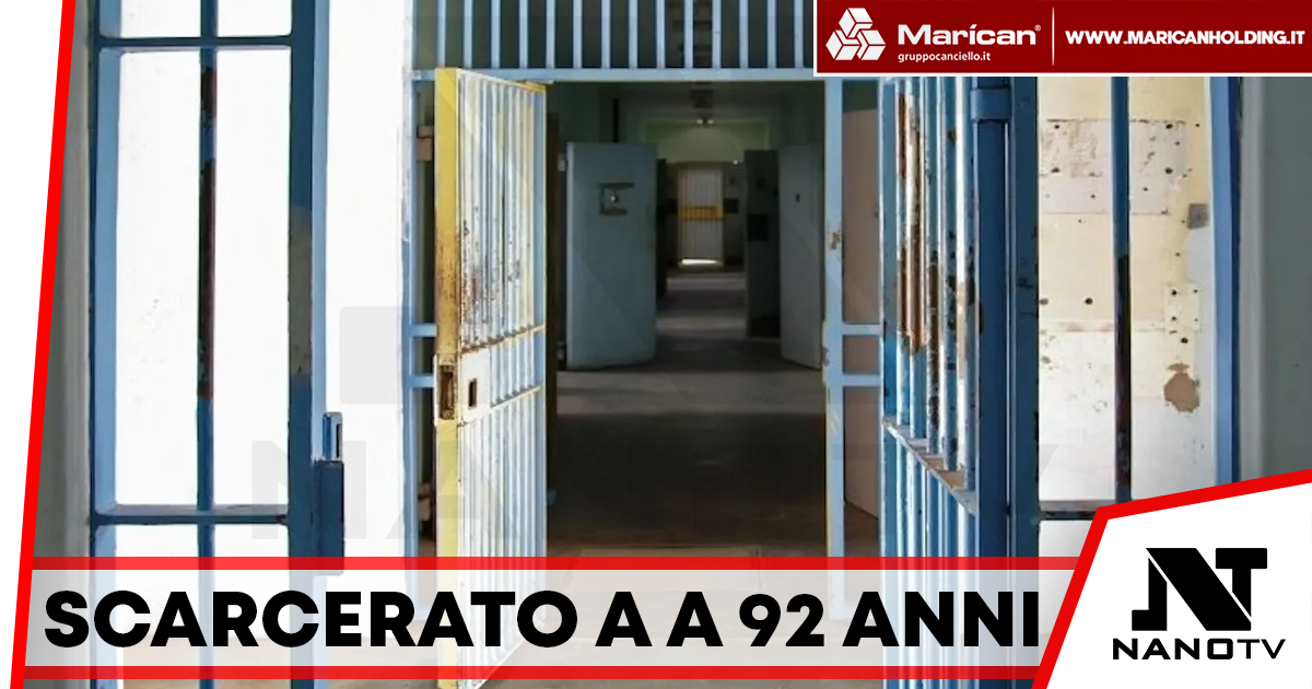 Scarcerato il detenuto più anziano d’Italia: aveva 92 anni
