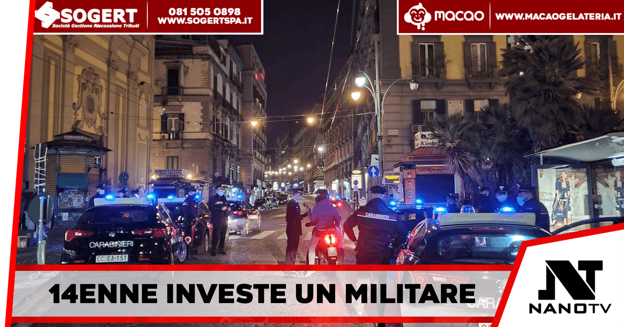 Napoli – 14enne tenta la fuga in scooter e investe un militare, denunciato