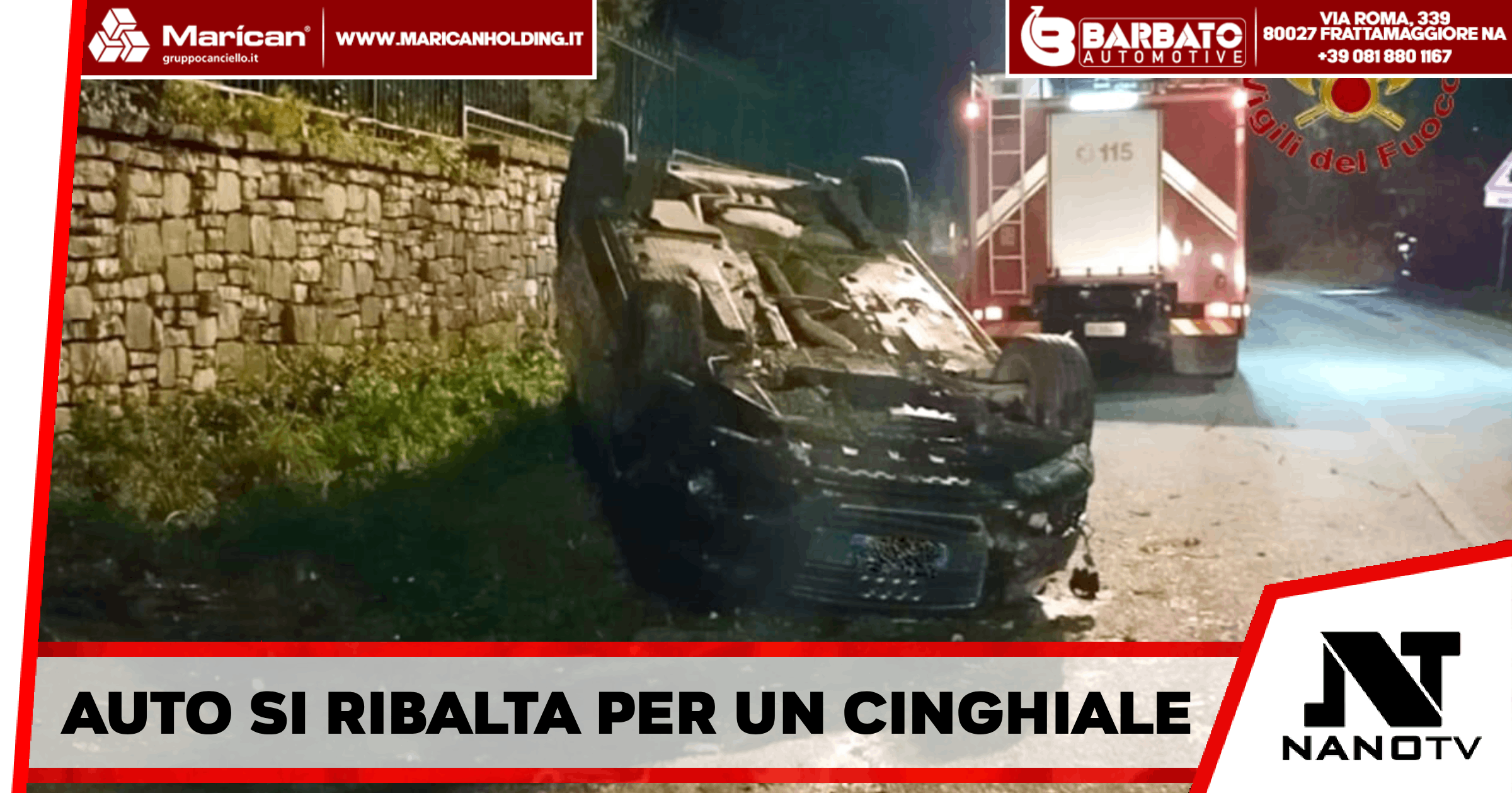 Pennini – Grave incidente: auto si ribalta per un cinghiale in strada, donna ferita