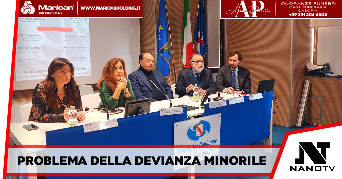 Campania – Oliviero: Una seduta monotematica del consiglio sul problema della devianza minorile