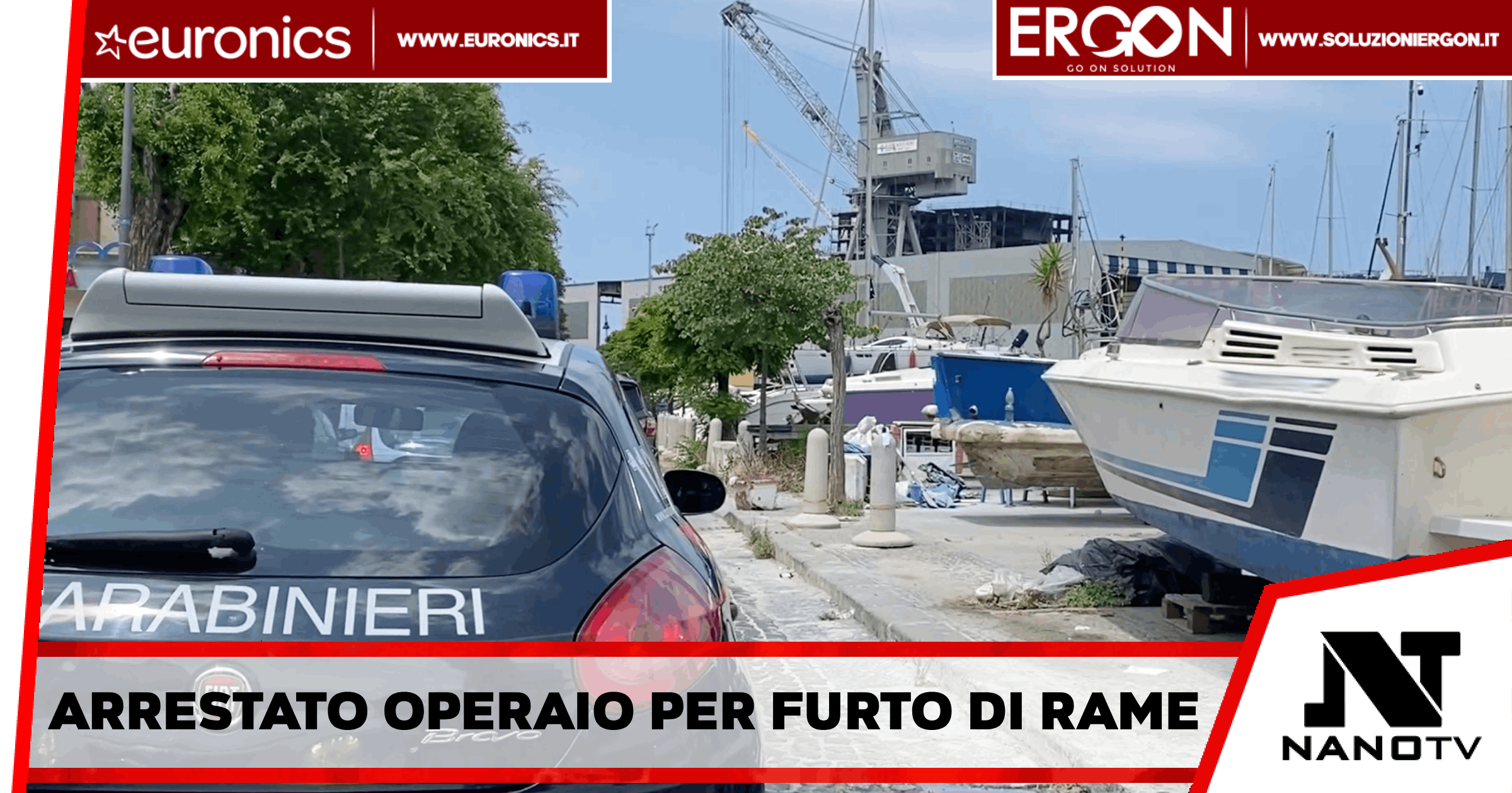 Castellammare di Stabia – Blitz dei Carabinieri: Arrestato operaio per furto di rame nel cantiere Fincantieri