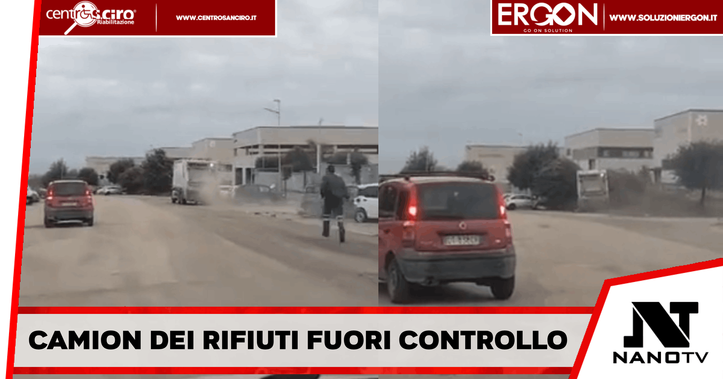 Marano – Camion dei rifiuti fuori controllo travolge quattro auto: tragedia sfiorata nella zona industriale