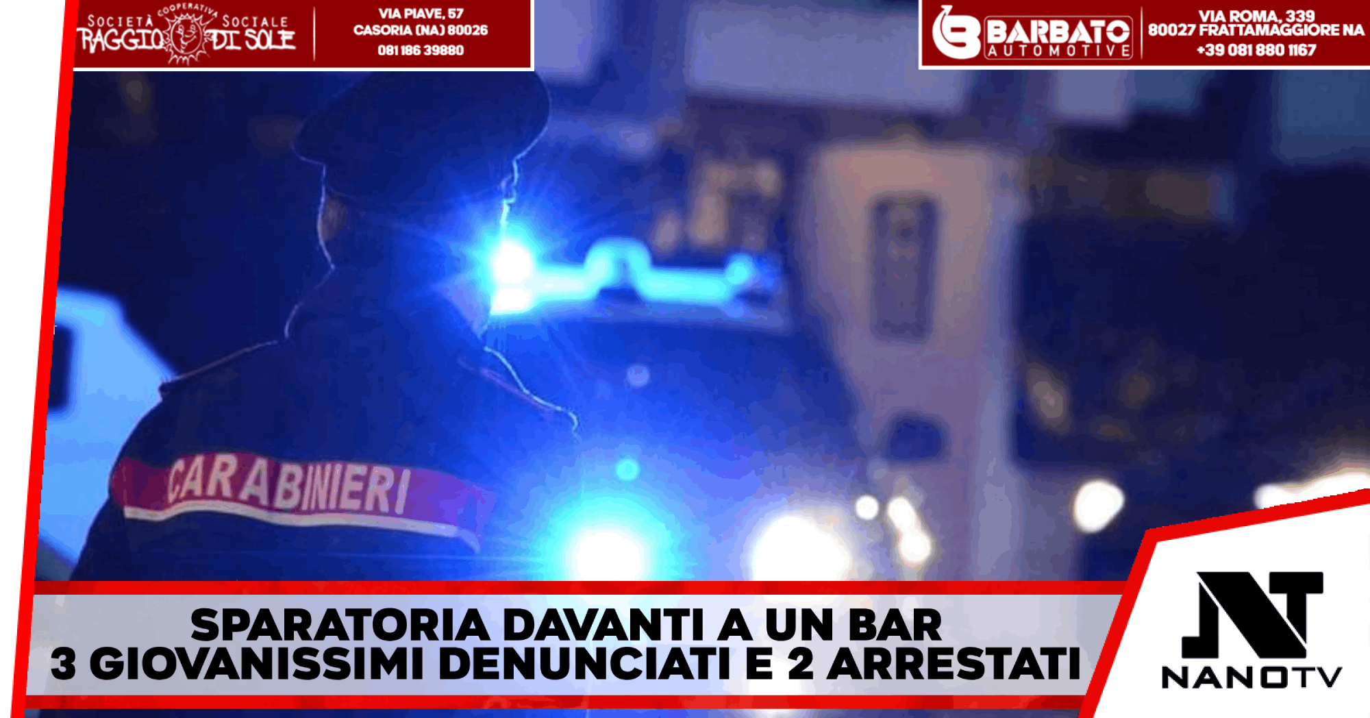 Qualiano – Notte di paura: tre giovani denunciati e due arresti per i colpi esplosi davanti a un bar