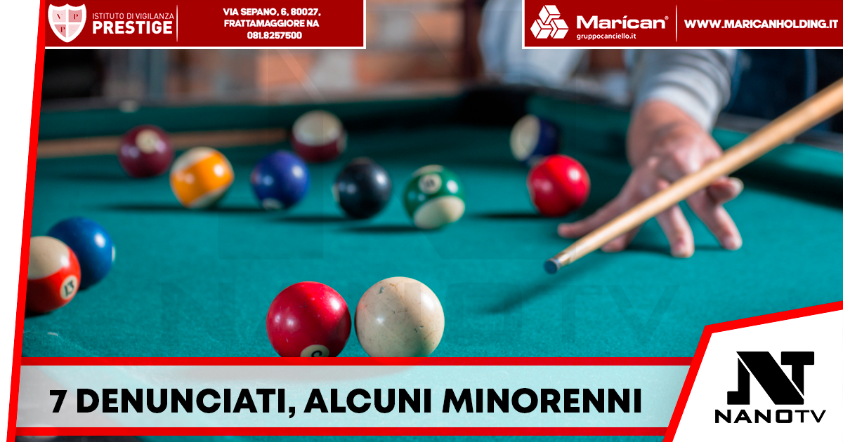 TUFINO: Stecche come bastoni, rissa da bar attorno ad un biliardo. 7 Giovani denunciati dai Carabinieri