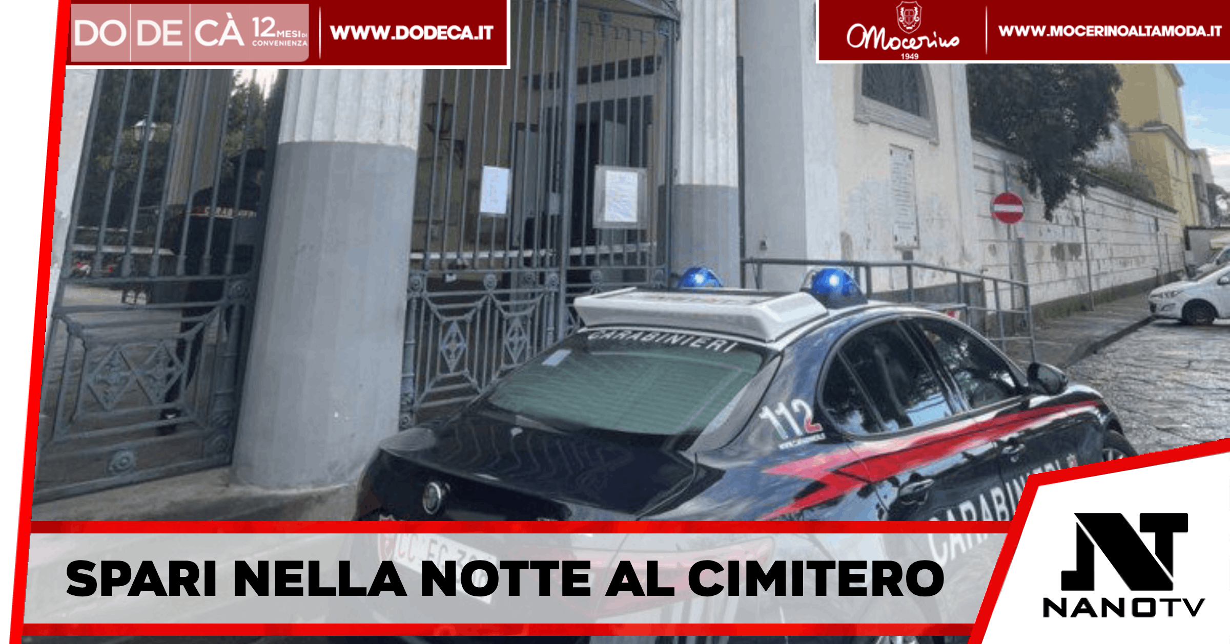 Portici – Spari nella notte: colpi d’arma da fuoco contro gli spogliatoi del cimitero