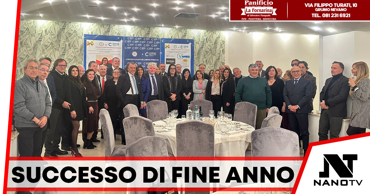 Grande successo per la cena e brindisi di fine anno organizzata da Confimi Industria Campania e Consorzio Suggestioni Campane Promotion