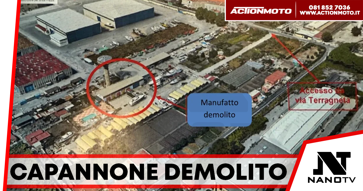 Torre Annunziata, demolito capannone industriale abusivo