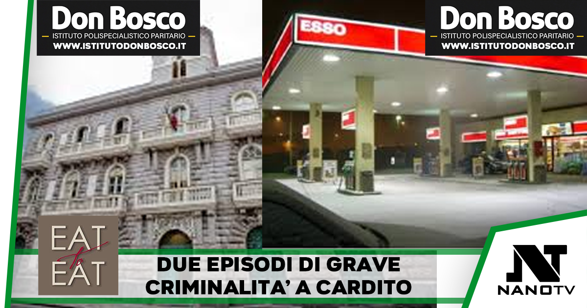 Due episodi di criminalita’ a Cardito scuotono la citta’. Furto con spaccata al distributore ESSO e colpi esplosi nelle vetrine di un ristorante