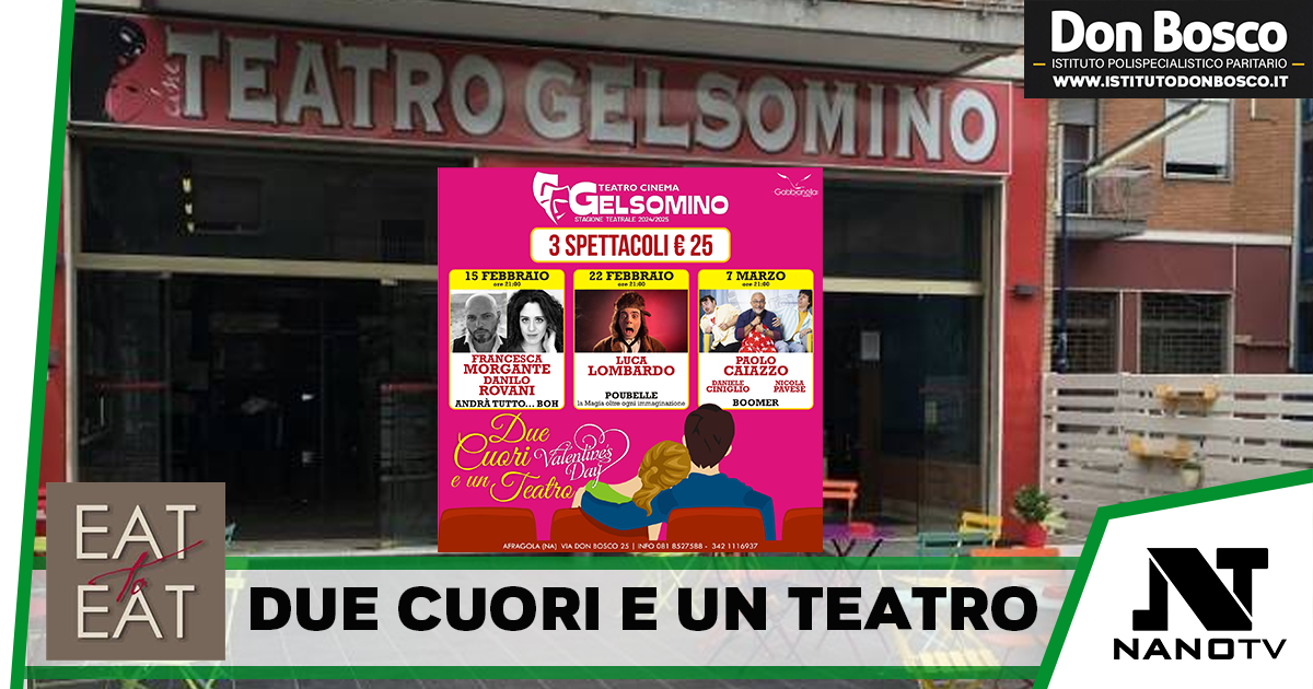Due cuori e un teatro: iniziativa del Cinema Teatro Gelsomino di Afragola