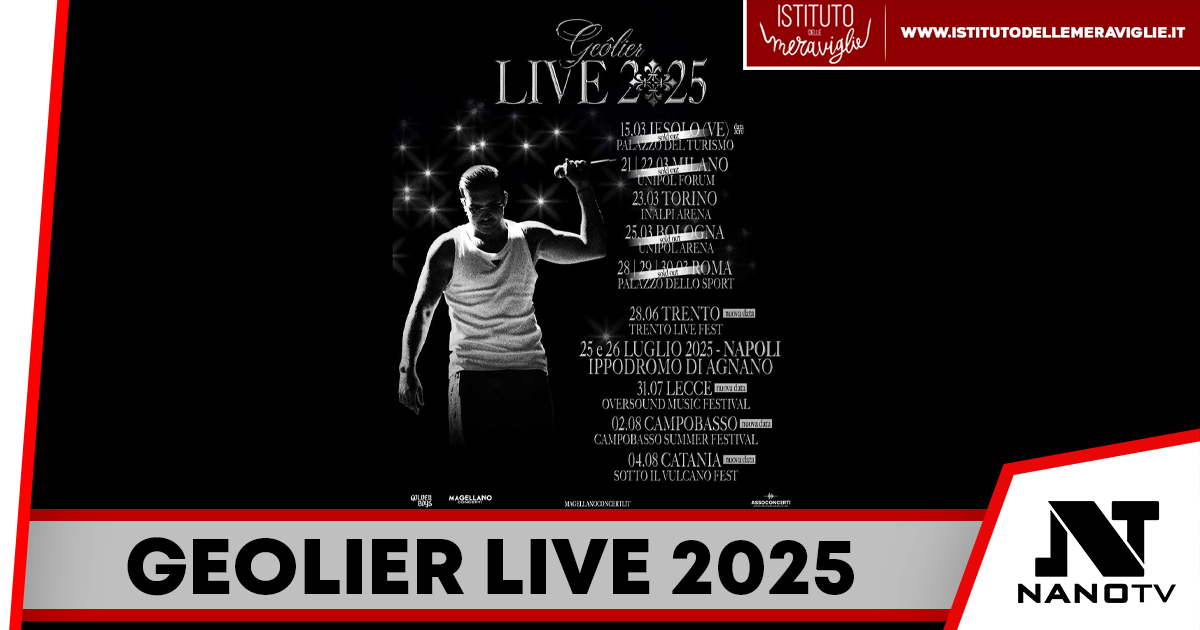 GEOLIER: annuncia oggi quattro nuovi appuntamenti live