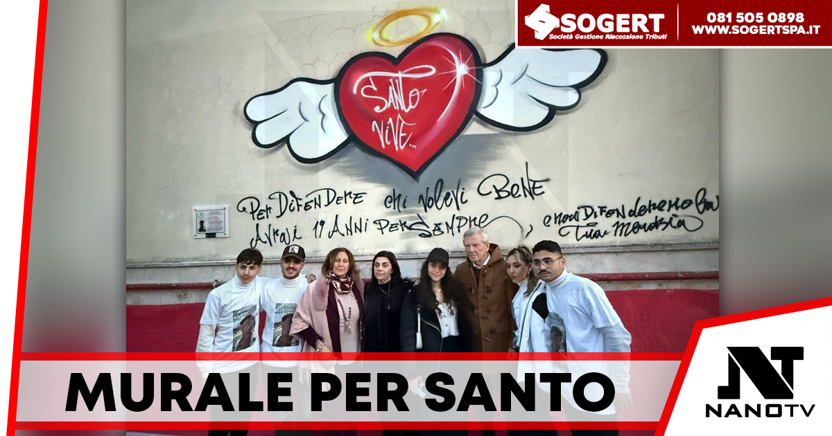 Inaugurato il murales in memoria di Santo Romano a Villaricca