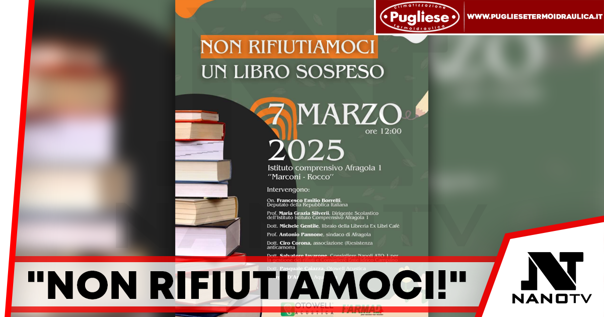 Afragola: “Non Rifiutiamoci!” – Un libro sospeso in cambio di plastica