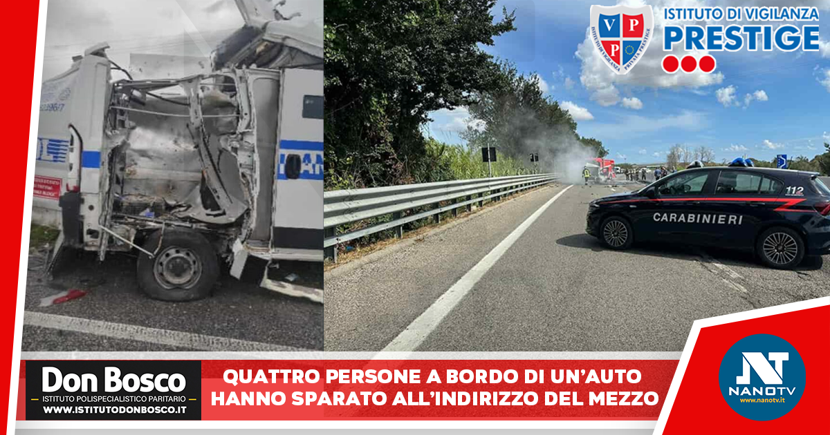 Assaltato un furgone portavalori della Cosmopol sull’Ofantina