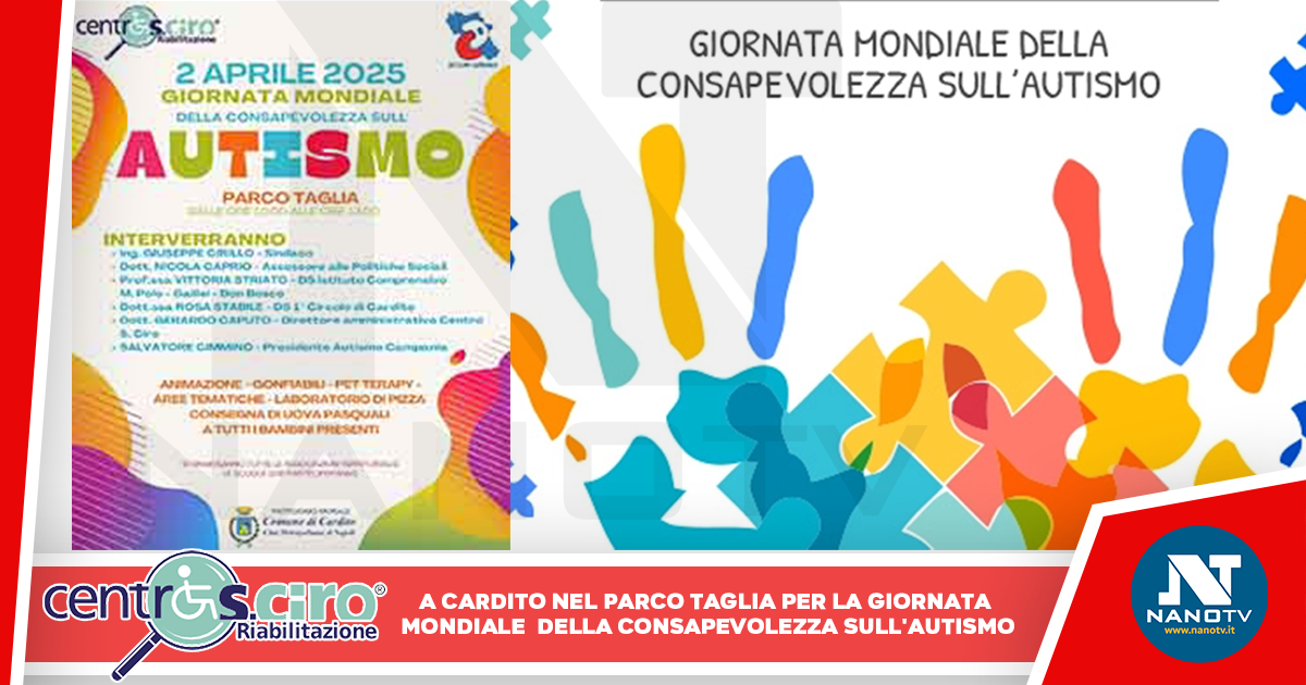 A Cardito nel Parco Taglia per la Giornata Mondiale della Consapevolezza sull’Autismo: appuntamento il prossimo 2 aprile