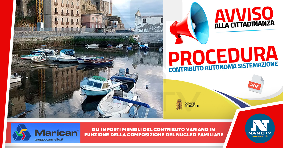 Pozzuoli, al via le istanze on-line per il contributo per l’ autonoma sistemazione