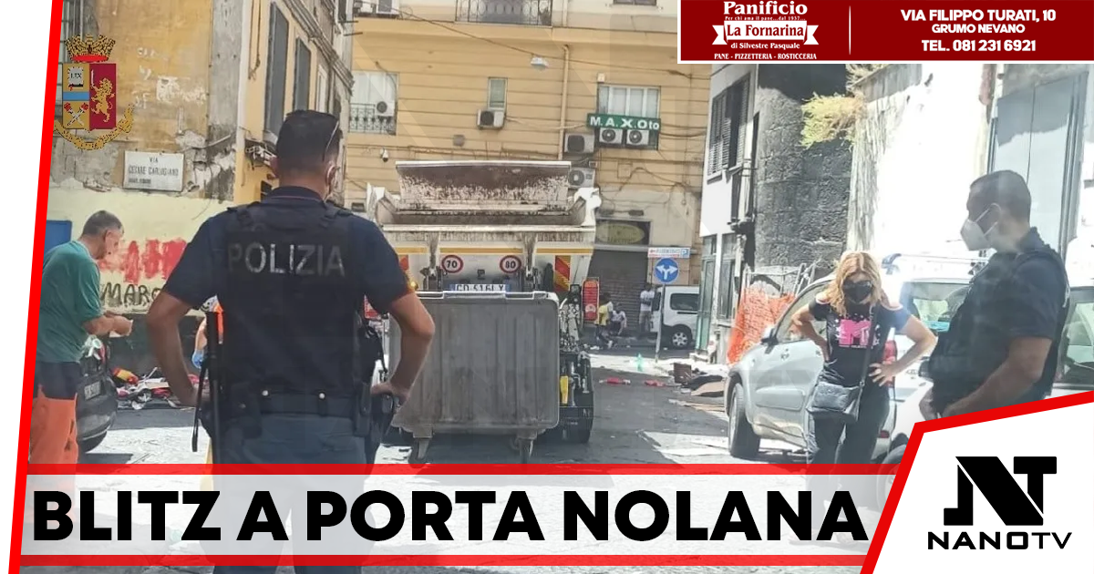 Blitz a Porta Nolana: sgominato mercato abusivo, sequestrati 25 quintali di merce