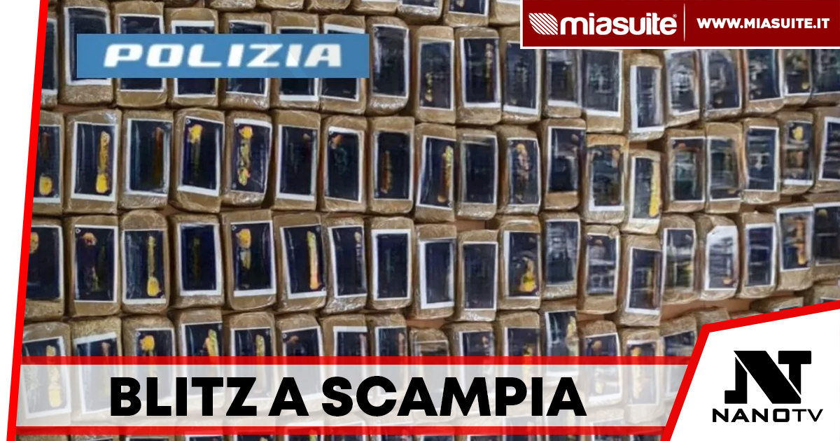 Napoli, operazione della polizia a Scampia: sequestrati 15 kg di hashish e munizioni