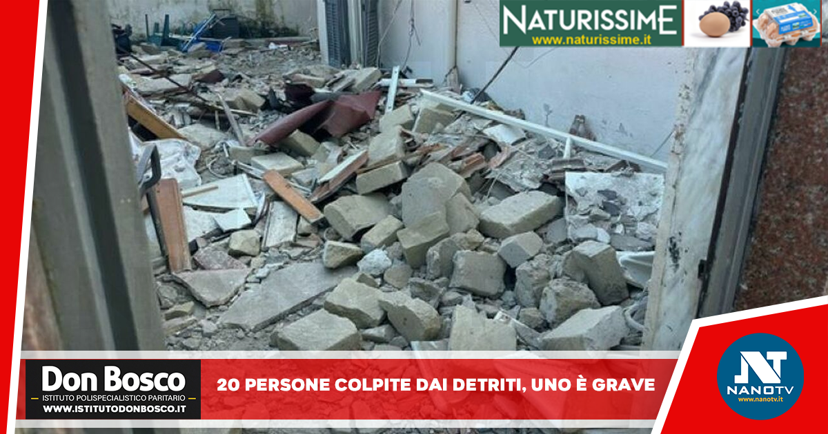 Crolla muro terrazzo, quattro feriti a Castelvolturno. Colpiti in 20 mentre erano in giardino, una persona è grave