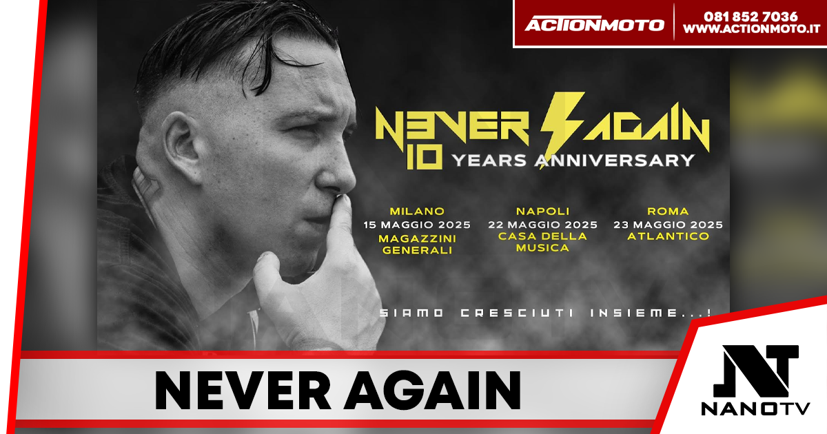 Grande ritorno sul palco per il cantautore Briga che celebra i 10 anni del suo album “Never Again”