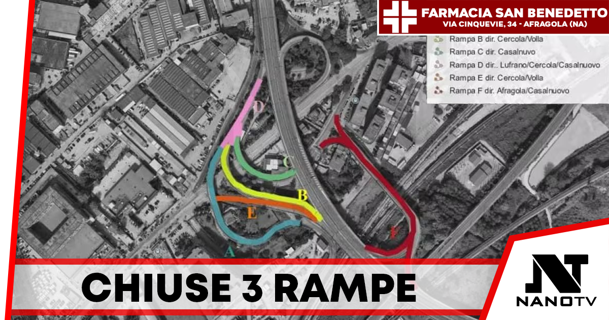Casoria, chiuse tre rampe della Circumvallazione: al via i lavori straordinari