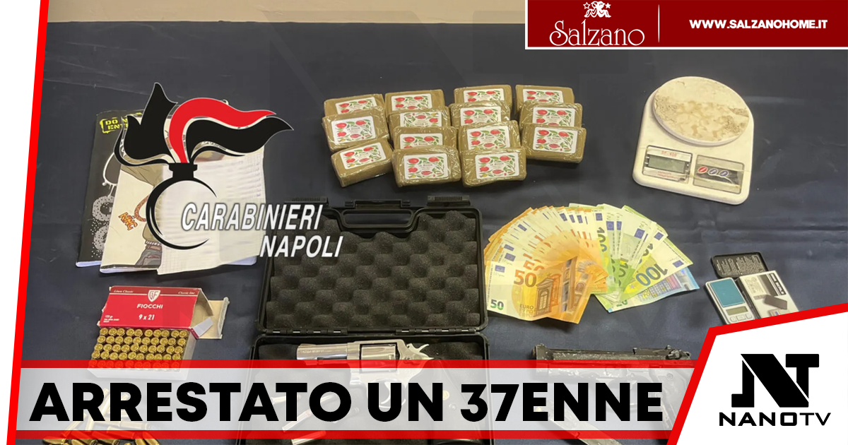 Torre del Greco: armi e droga in cantina, arrestato un 37enne incensurato