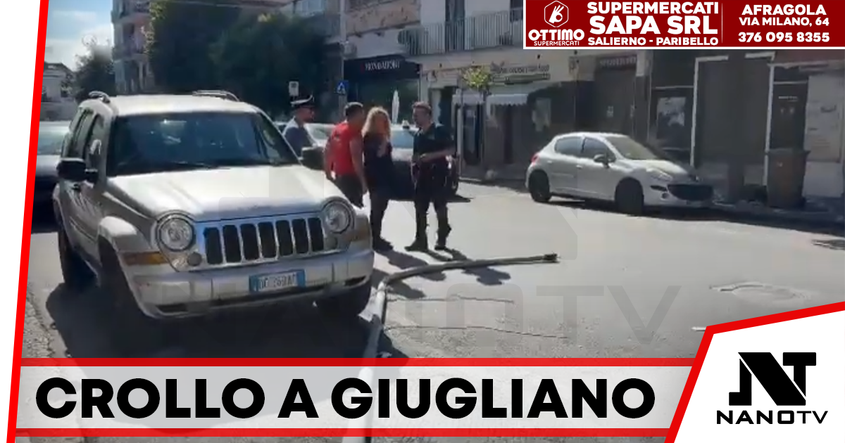 Giugliano, palo delle luminarie cade durante l’allestimento: feriti due operai