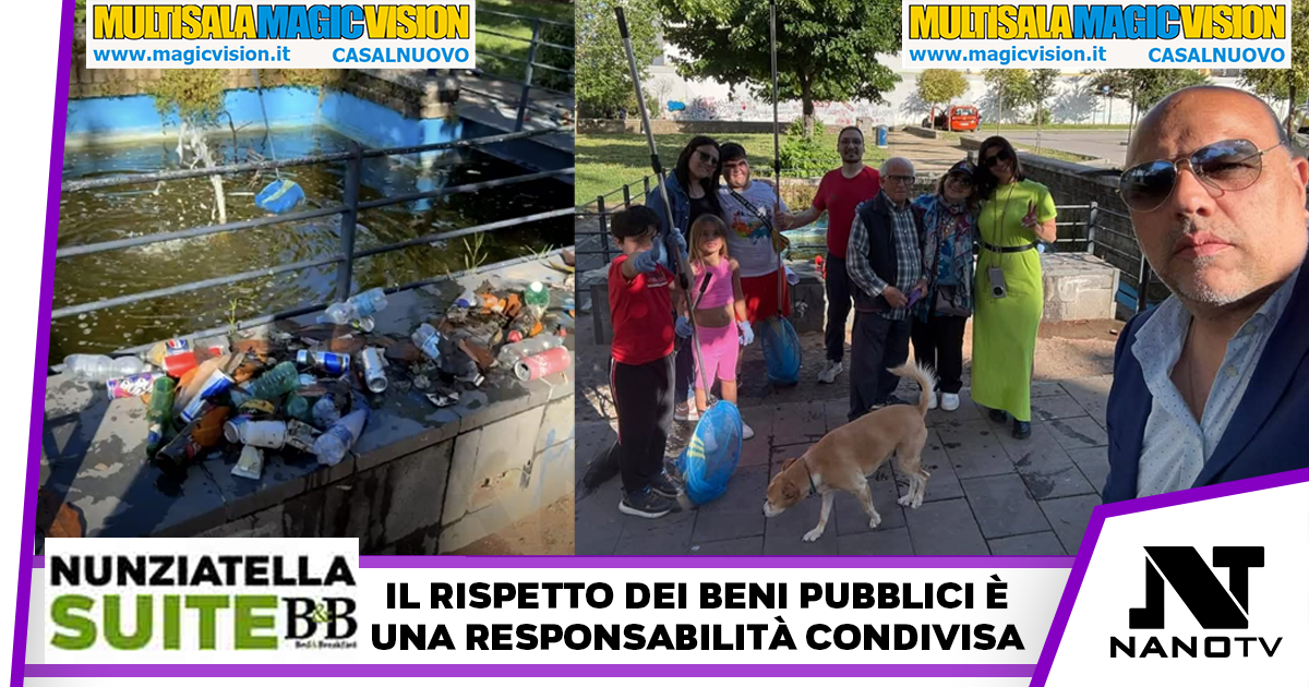 Acerra. Una fontana ripulita grazie all’impegno dei Verdi