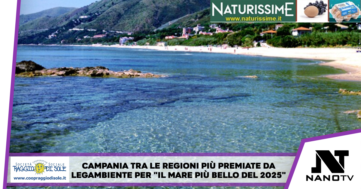 Campania tra le regioni più premiate da Legambiente per “Il mare più bello del 2025”