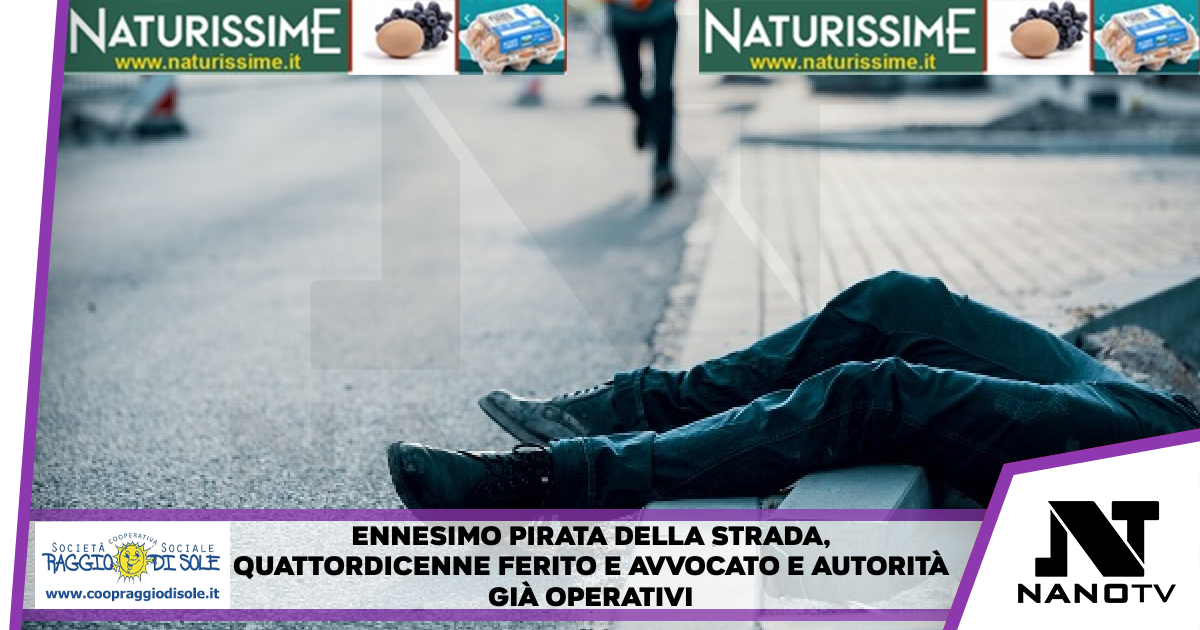 Ennesimo pirata della strada, quattordicenne ferito e avvocato e autorità già operativi