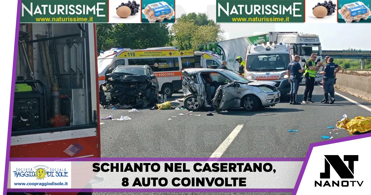 Schianto nel casertano, otto auto coinvolte e feriti gravi Sull’Asse mediano, in codice rosso tre giovani
