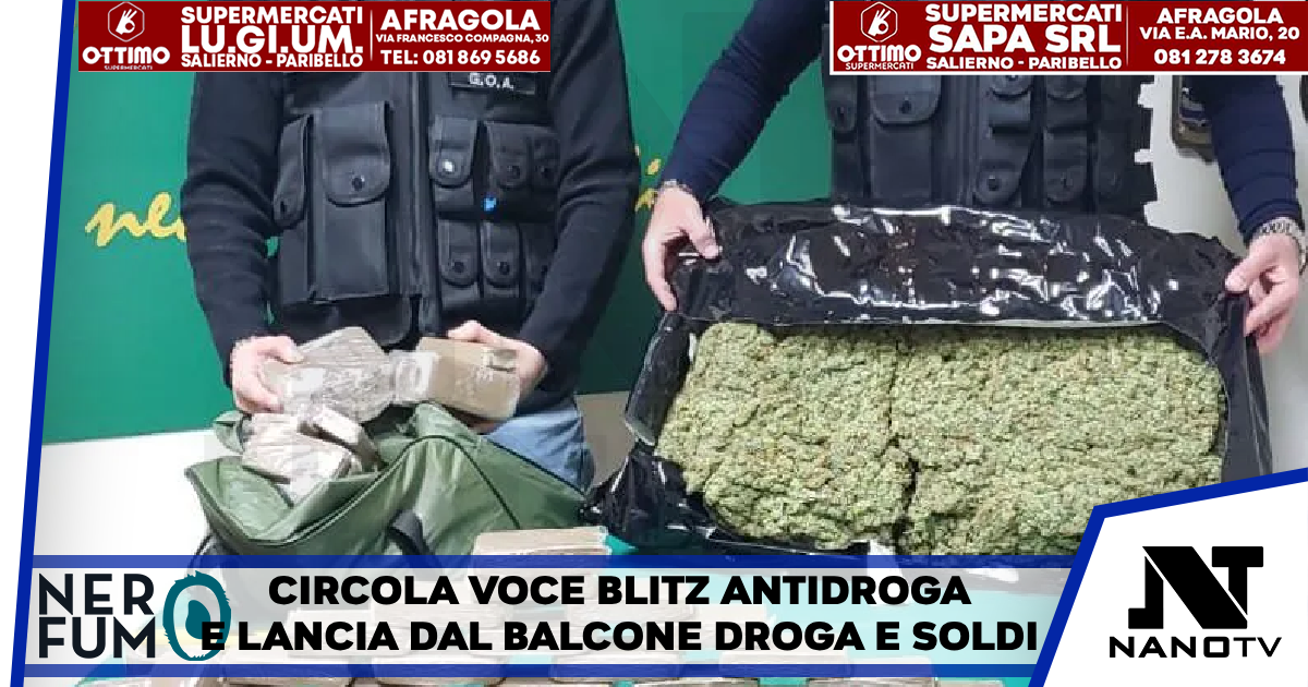 Circola voce blitz antidroga e lancia dal balcone droga e soldi Pusher con 1600 dosi e 2300 euro arrestata nei vicoli di Napoli