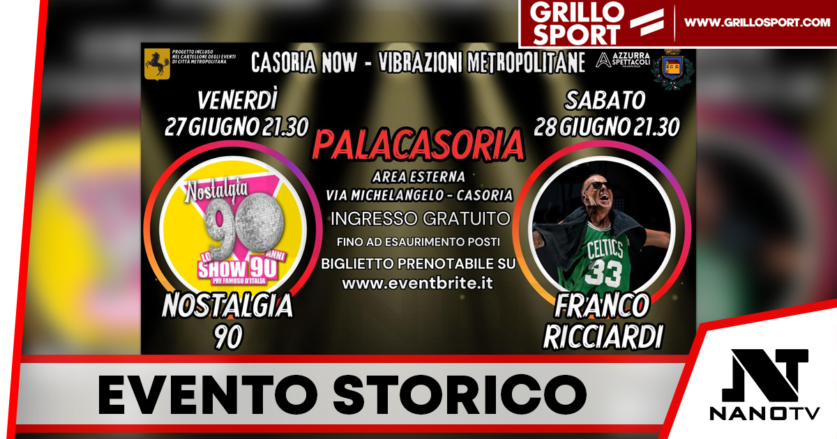 Franco Ricciardi e Nostalgia 90 infiammano Casoria: attese 10mila persone nel weekend per un evento storico