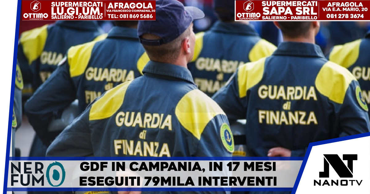 Gdf, in Campania in 17 mesi eseguiti 79mila interventi Individuati 557 evasori totali e 2617 lavoratori in nero. Dati resi noti in occasione del 251mo anniversario della fondazione del Corpo